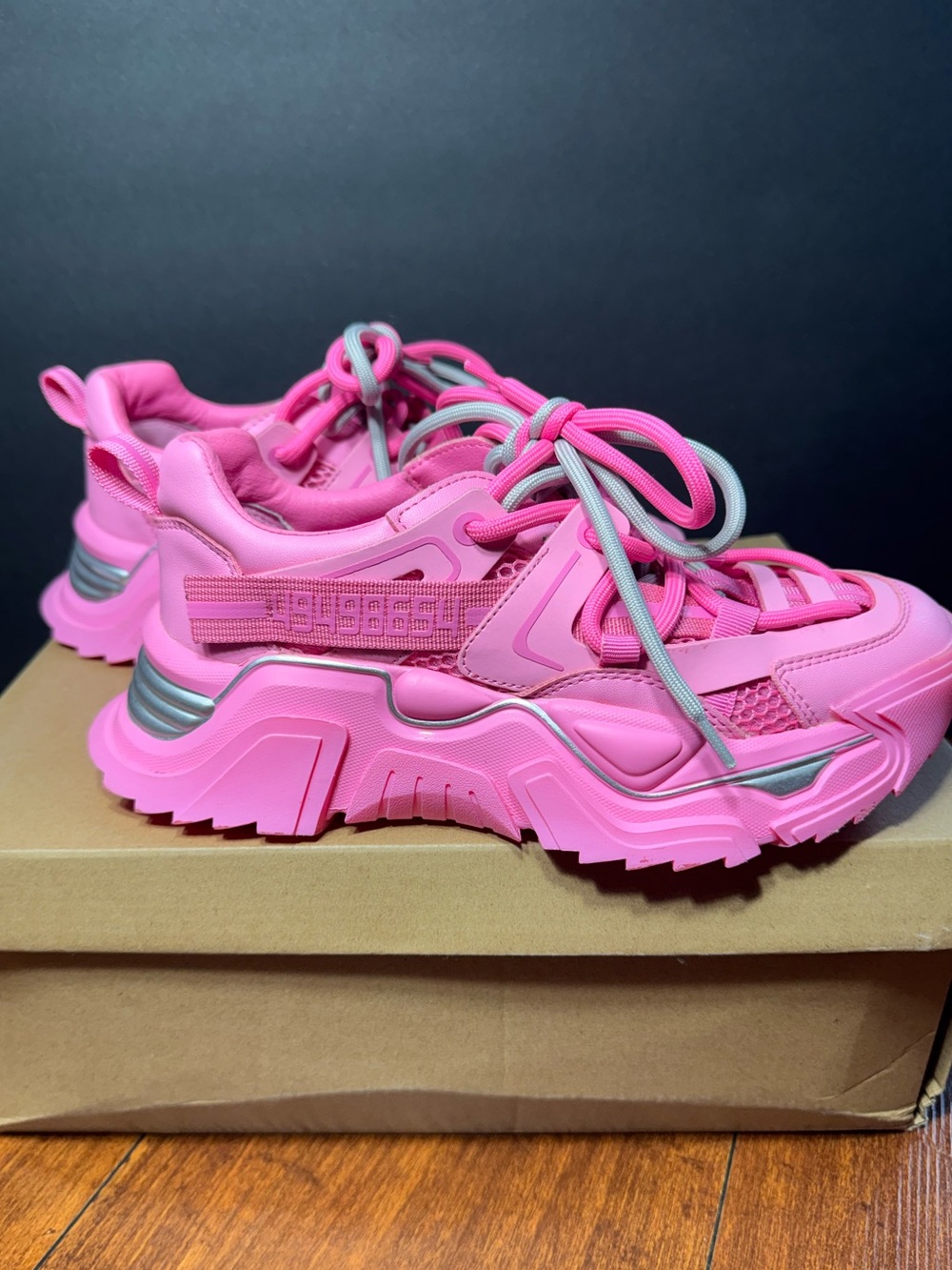 Steve Madden Chunky Pink Athletic Sneakers